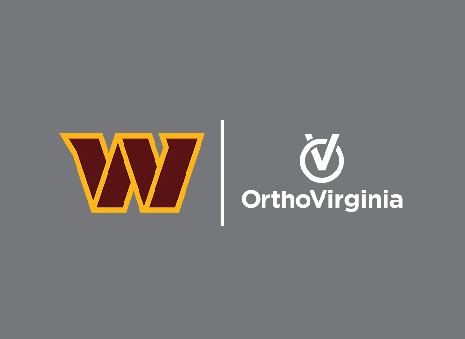 Washington Commanders and OrthoVirginia logos