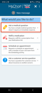 Sending a Message in MyChart | OrthoVirginia