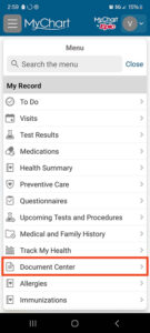 Mychart Insurance Echeck In View Documents in MyChart | OrthoVirginia