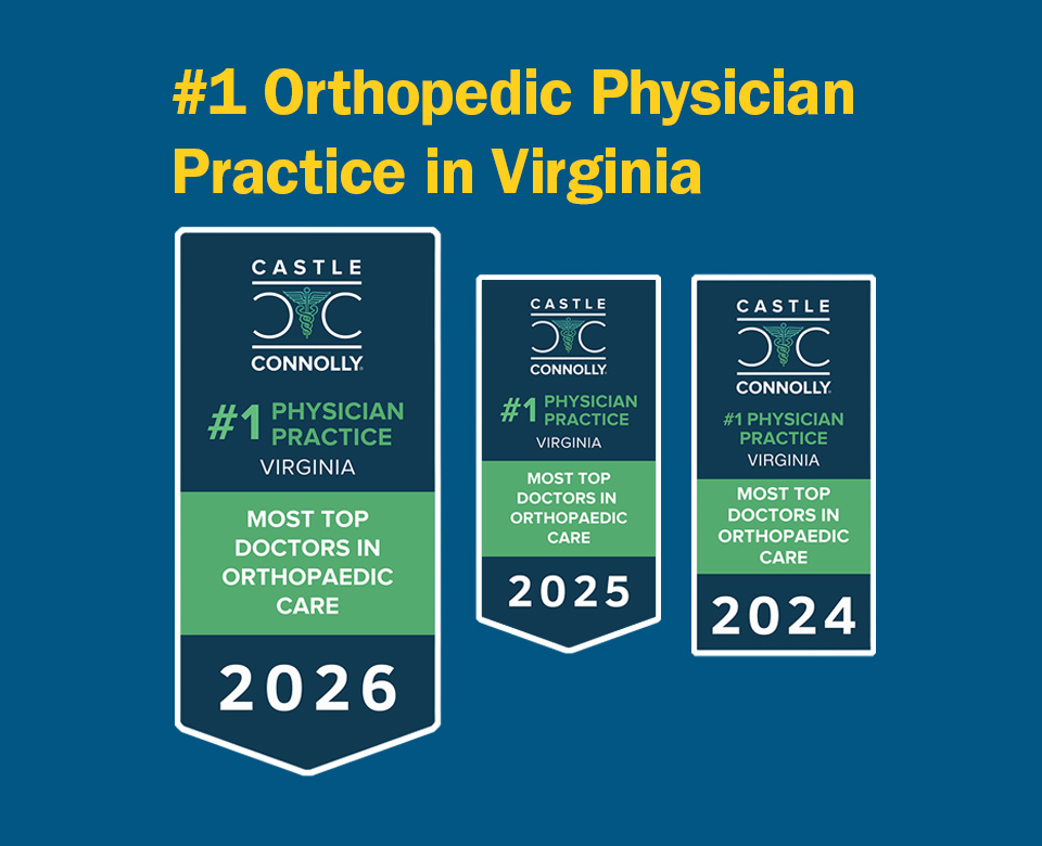 OrthoVirginia recognized as the #1 Orthopedic Physician Practice in Virginia by Castle Connolly